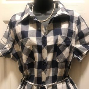 Blue & White Gingham dress